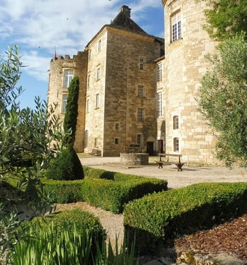 Visite des jardins à la française du château