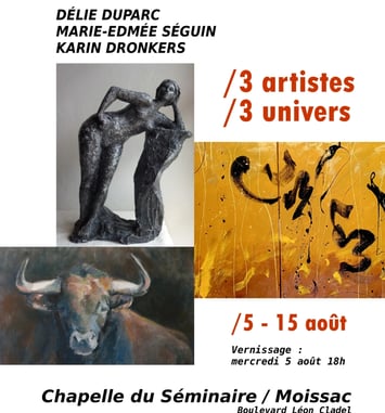 3 artistes, 3 univers