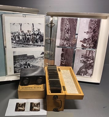 Démonstration : plaques de verre et photographies en histoire et en lumière